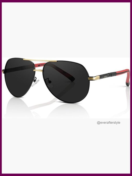 Metal Aviator Sunglasses Polarized UV400 Protection for Large Heads main image 6